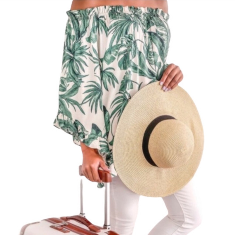 H&M off the shoulder palm top